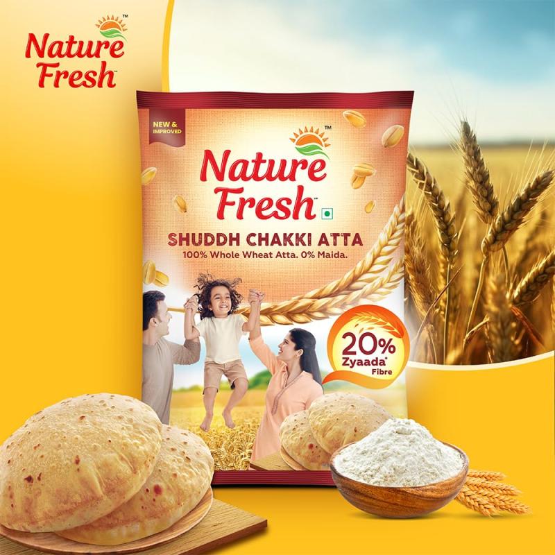 Nature Fresh Sampoorna Chakki Atta - 10 Kg