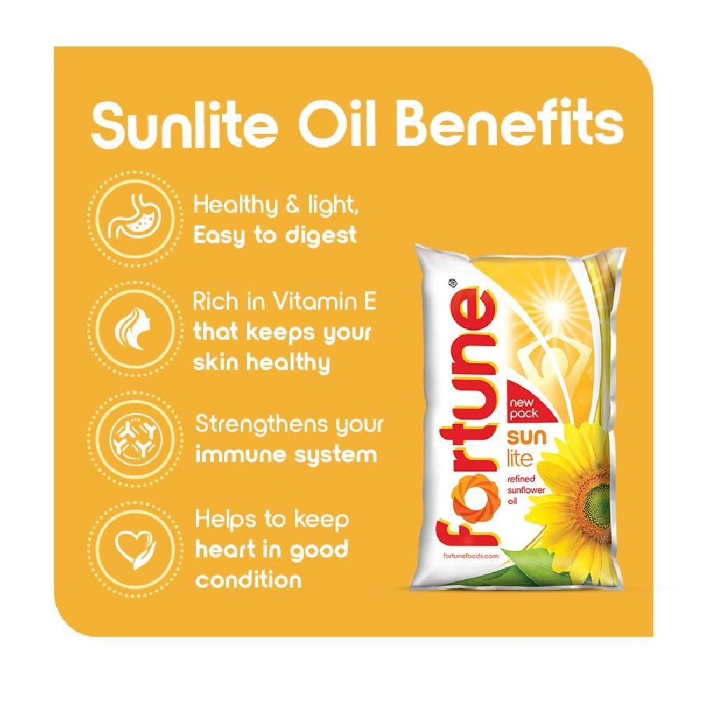 Fortune Sunlite Refined Sunflower Oil - 800 g
