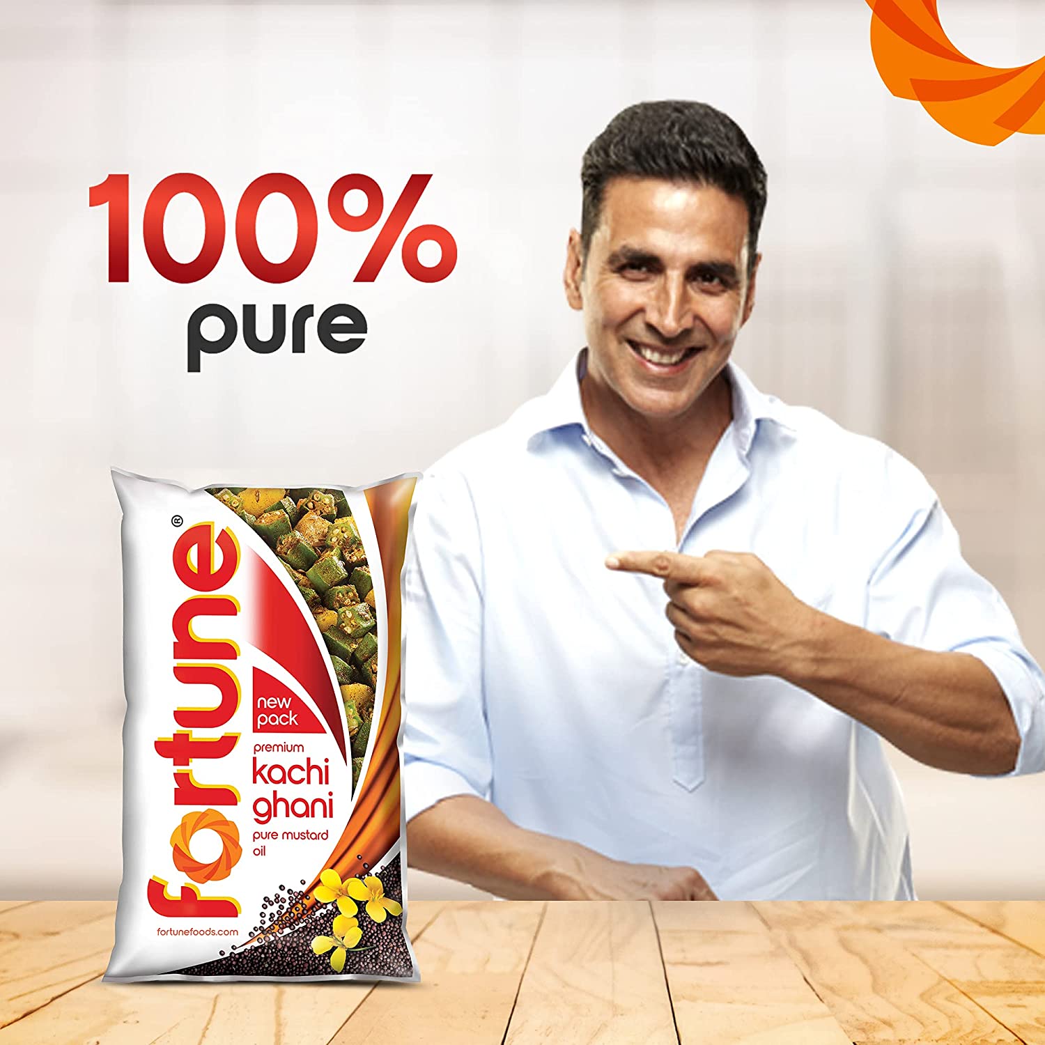Fortune Premium Kachi Ghani Pure Mustard Oil - 1 L