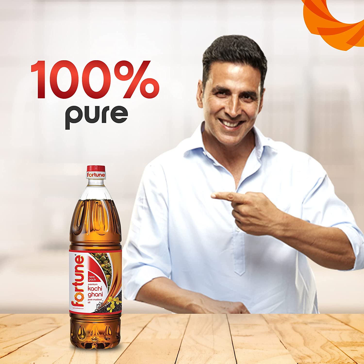 Fortune Premium Kachi Ghani Pure Mustard Oil - 1 L (Bottle)