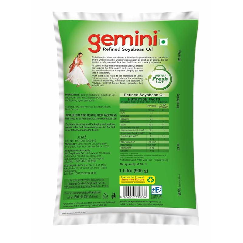 Gemini Refined Soyabean Oil - 810 g
