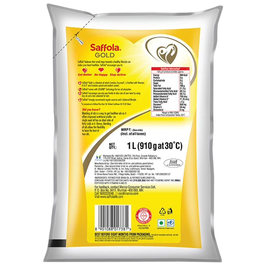 Saffola Gold Refined Oil - 910 g