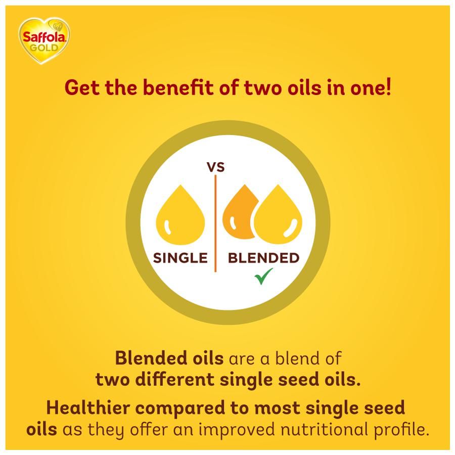 Saffola Gold Refined Oil - 5 L  Jar