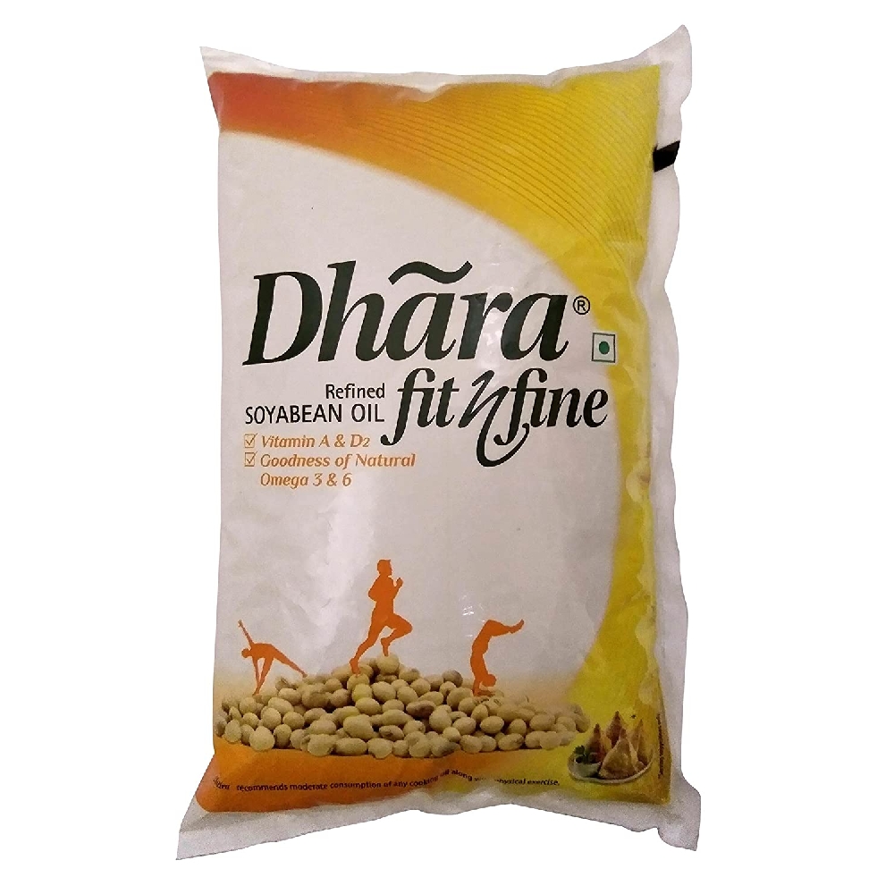 Dhara Refined Soyabean Oil Fit N Fine - 1 L