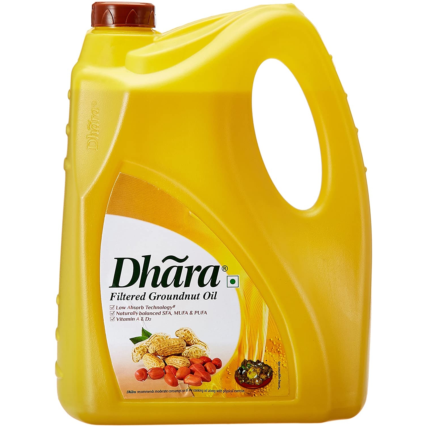 Dhara Filtered Groundnut Oil - 5 L  Jar
