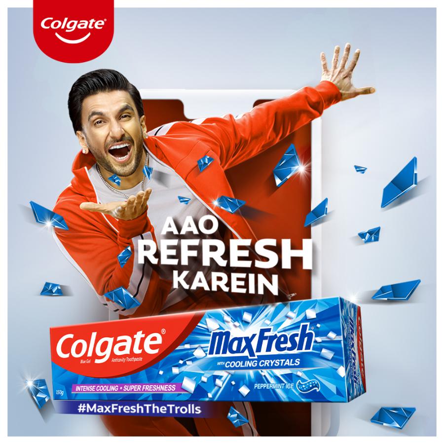 Colgate MaxFresh Peppermint Ice Blue Gel Toothpaste - 300 g