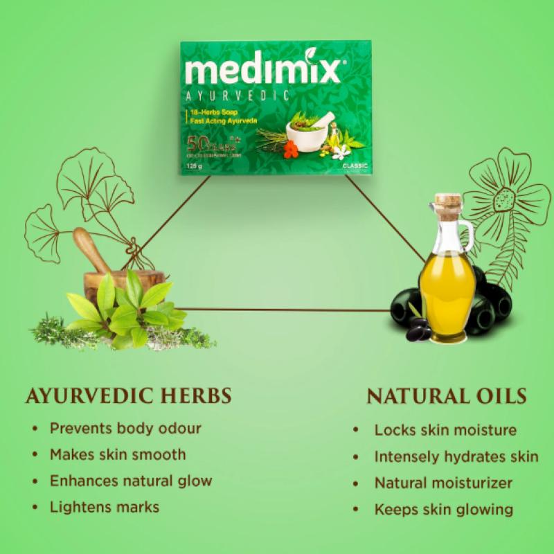 Medimix Ayurvedic 18-Herbs Classic Soap - 125 g