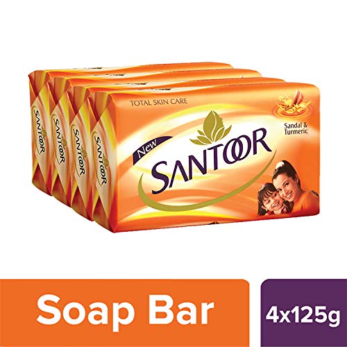 Santoor Sandal & Turmeric Soap - 4x125 g