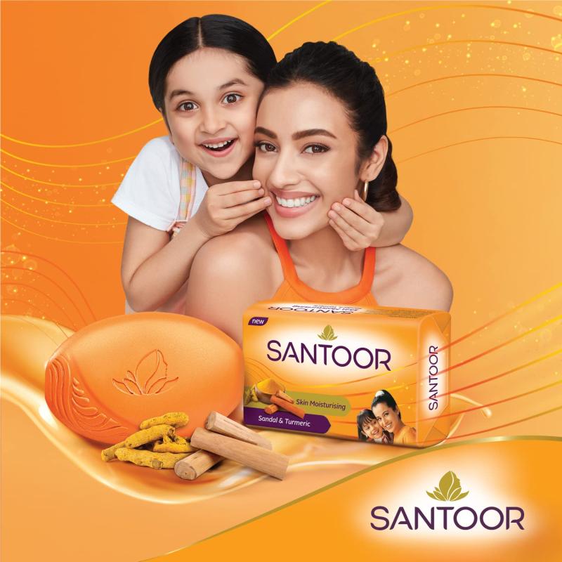 Santoor Sandal & Turmeric Soap - 150 g