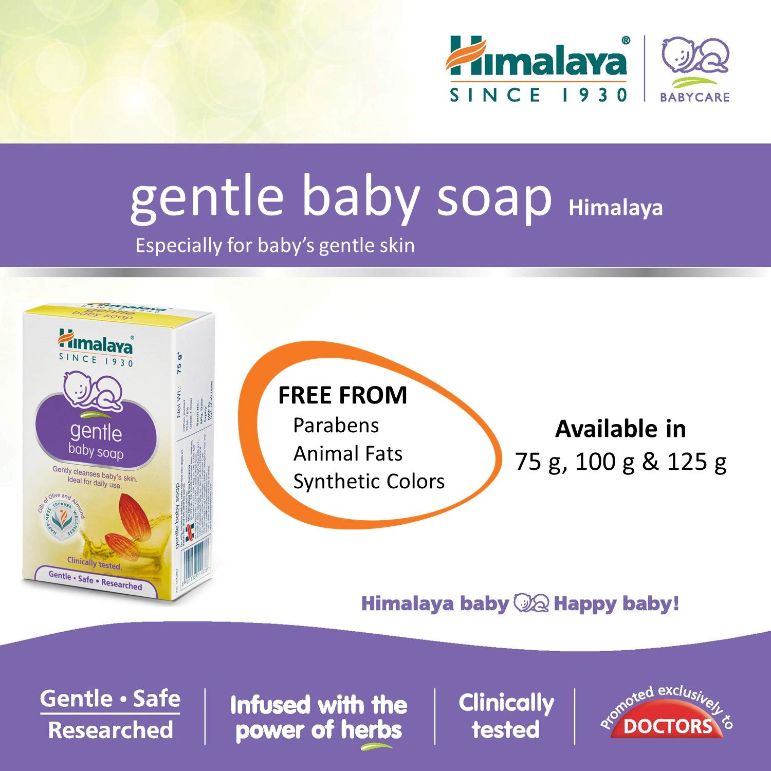 Himalaya Gentle Baby Soap - 4x 75 g