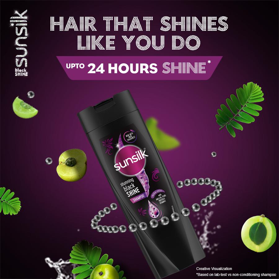 Sunsilk Stunning Black Shine Shampoo - 350 ml
