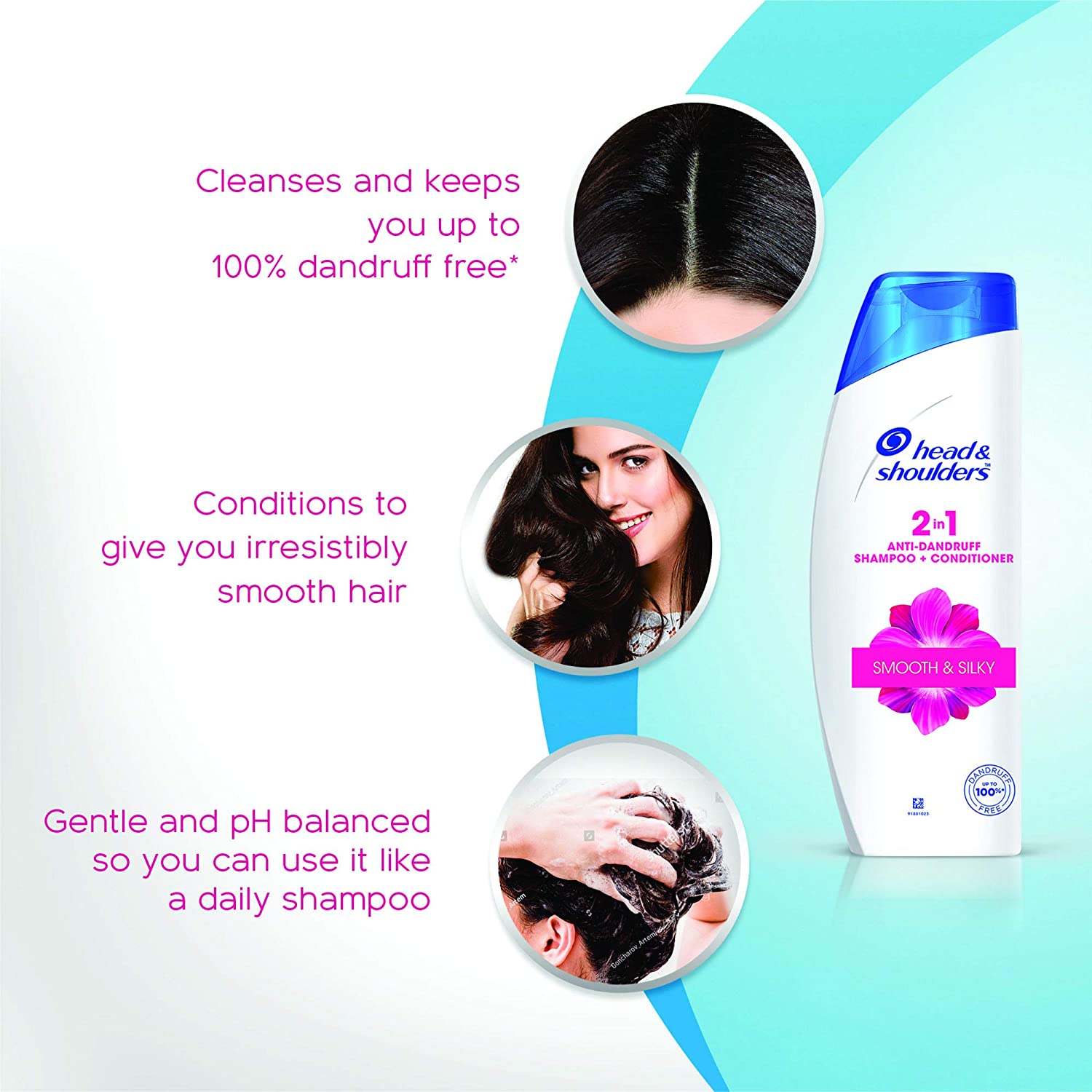 Head & Shoulders 2-in-1 Silky & Smooth Shampoo+Conditioner - 180 ml