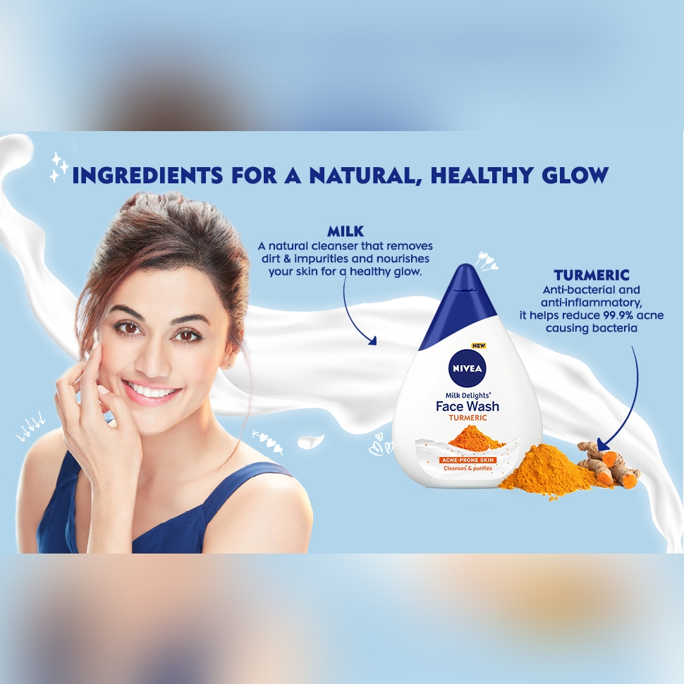 Nivea Milk Delights Face Wash - Turmeric - 100g