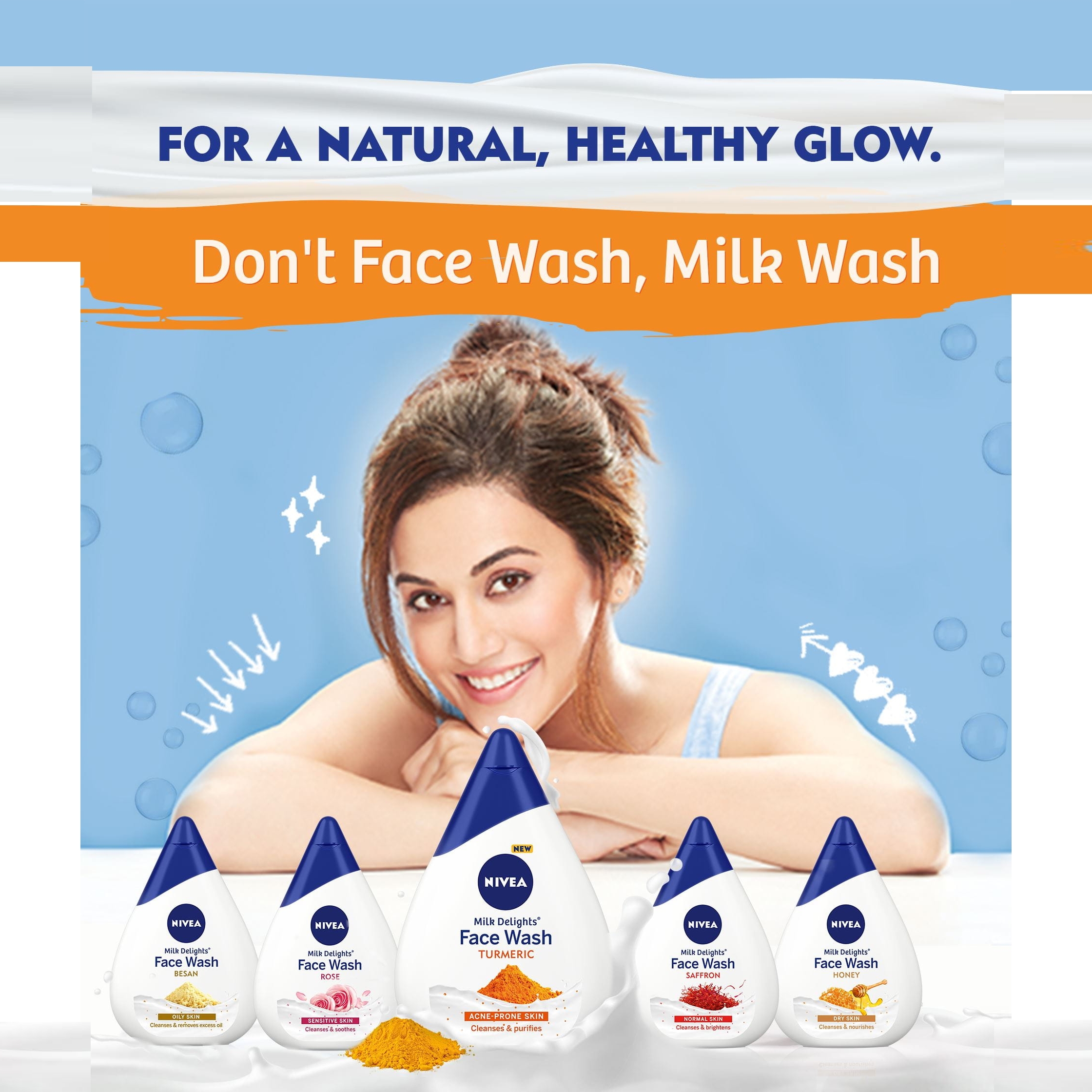 Nivea Milk Delights Face Wash - Turmeric - 100g