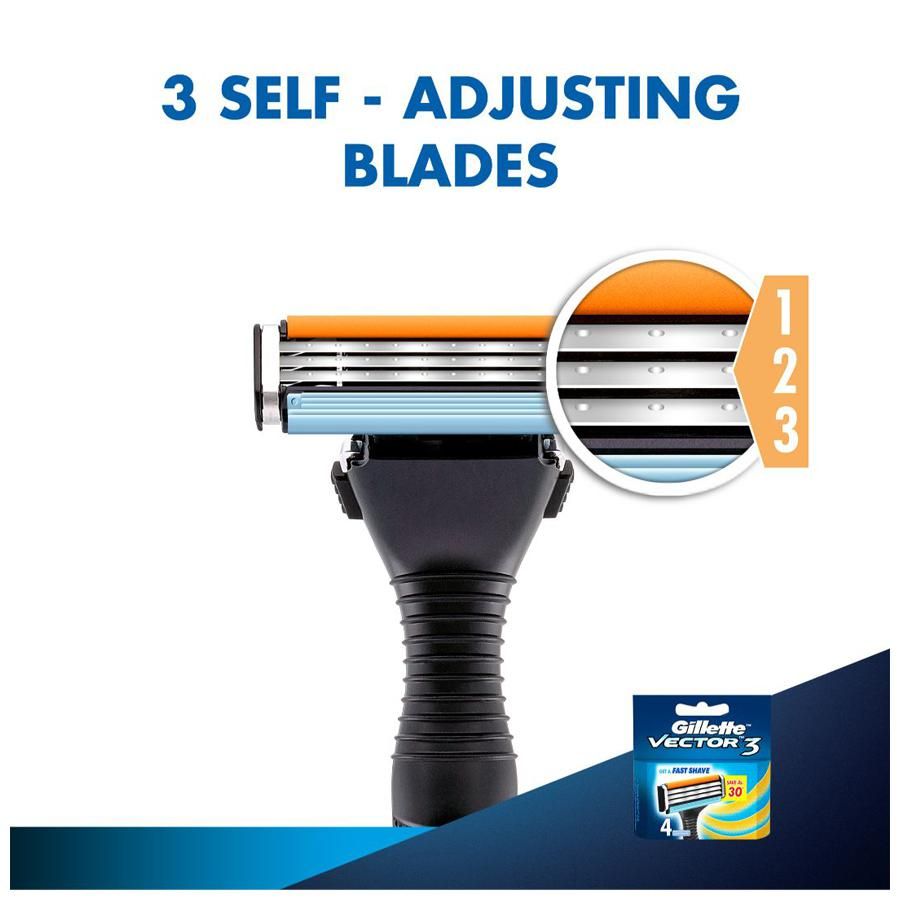 Gillette Vector3 Cartridges - 4 PCS