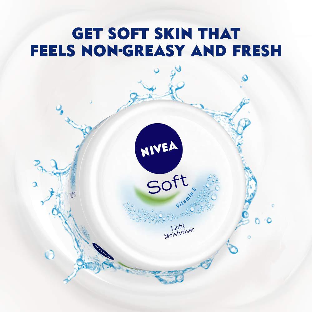 Nivea Soft Light Moisturiser(White) - 100 ml