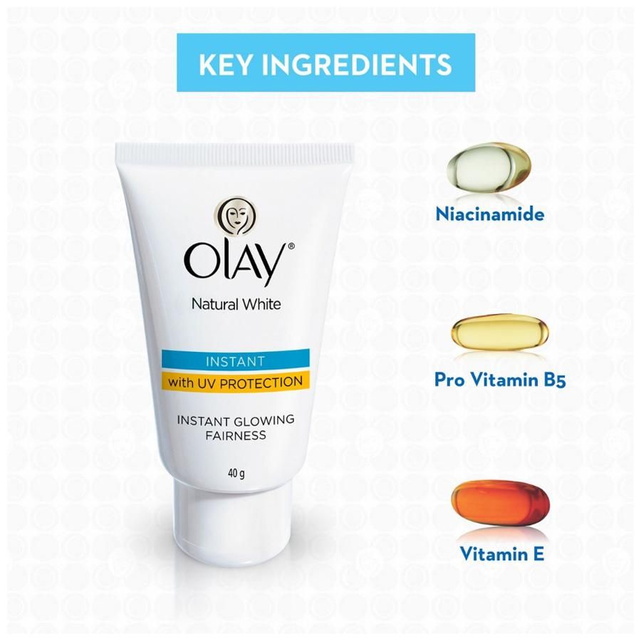 Olay Natural White Light Instant Glowing Fairness Cream - 40 g