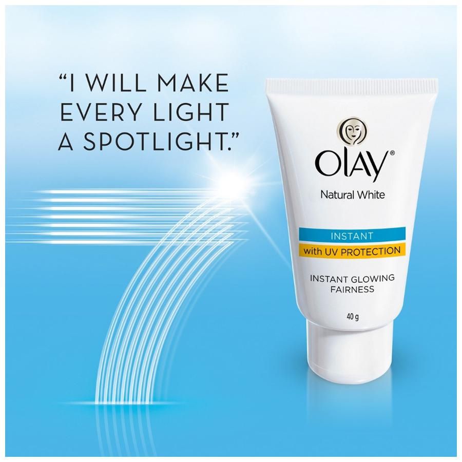 Olay Natural White Light Instant Glowing Fairness Cream - 40 g