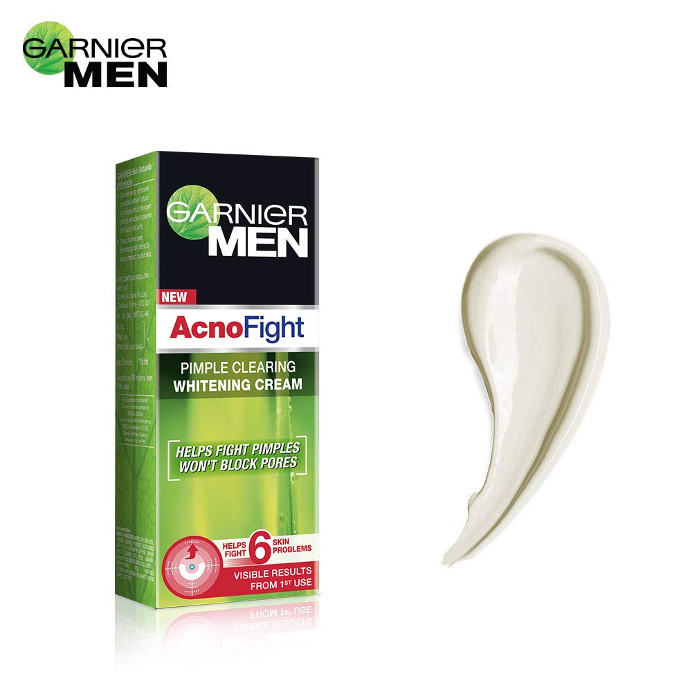 Garnier Men Acno Fight Pimple Clearing Whitening Cream - 45 g