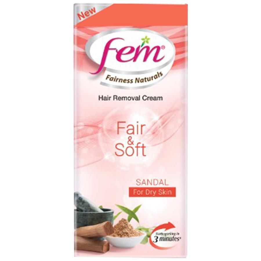 Fem Hair Removal Cream Fair & Soft - Sandal - Dry Skin - 40 g