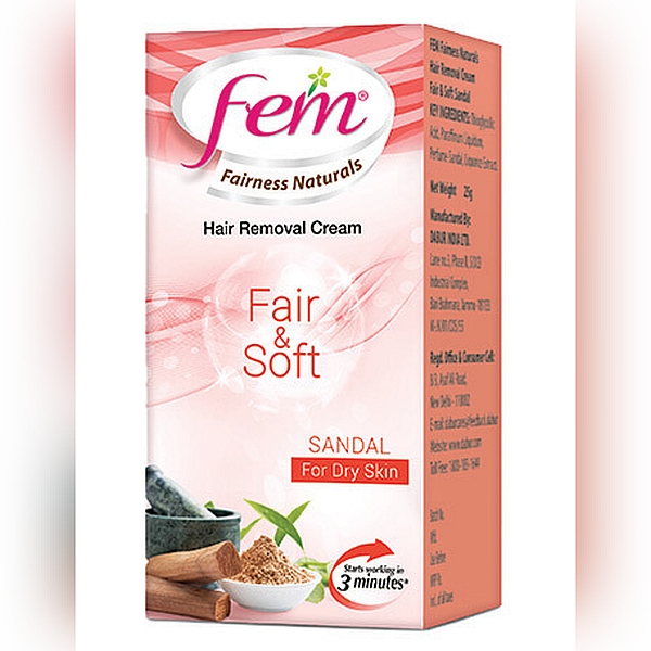 Fem Hair Removal Cream Fair & Soft - Sandal - Dry Skin - 40 g