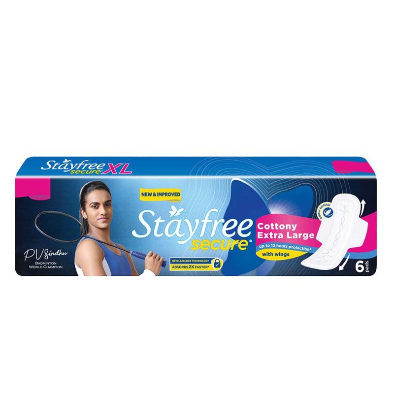 STAYFREE Cottony XL Sanitary Pads - 6 pcs