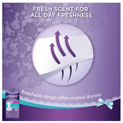 Whisper Daily Liners Clean & Fresh Sanitary Pads - 20 pcs