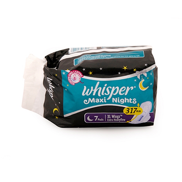 Whisper Sanitary Pads Maxi Nights XL - 7 pcs
