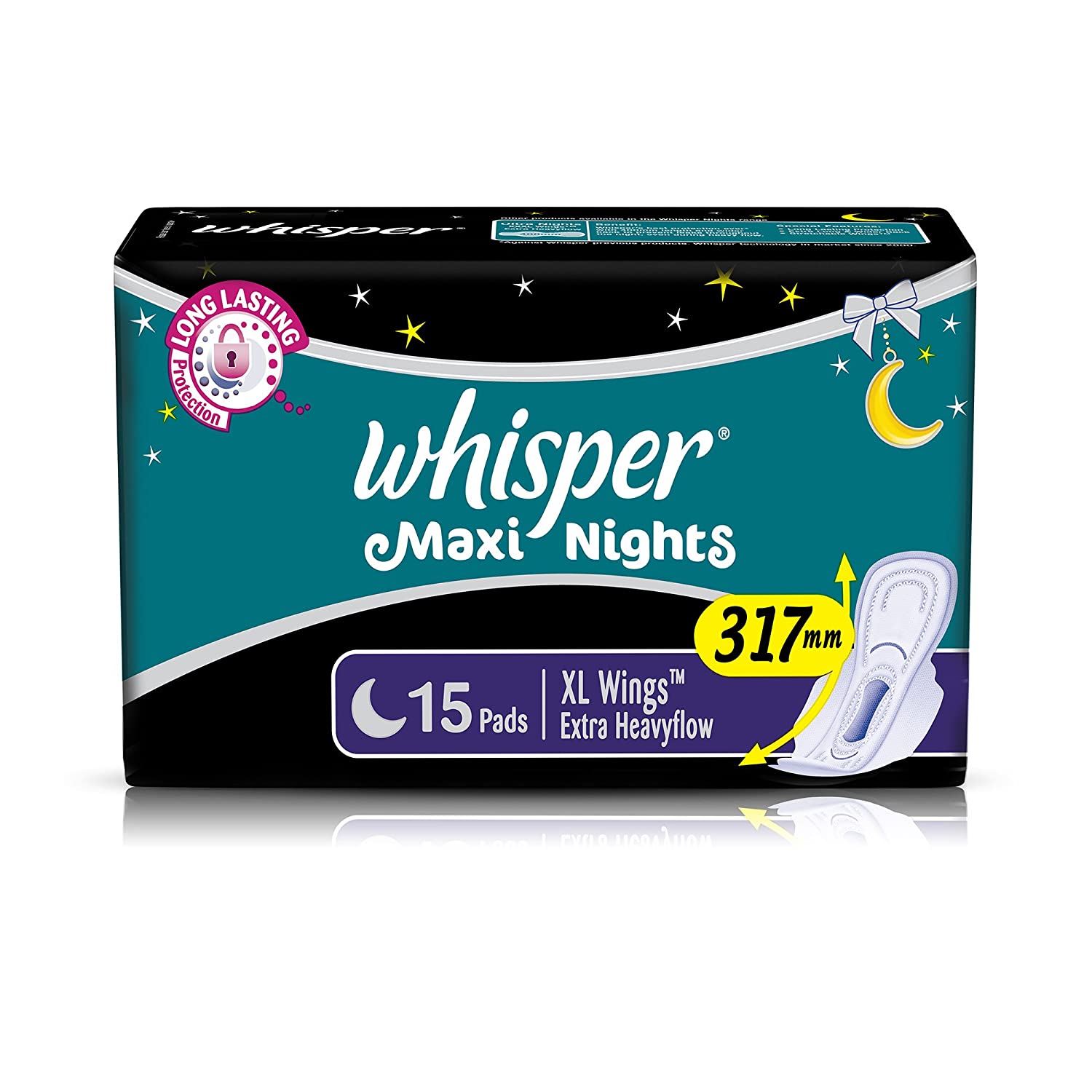 Whisper Sanitary Pads Maxi Nights XL - 15 pcs