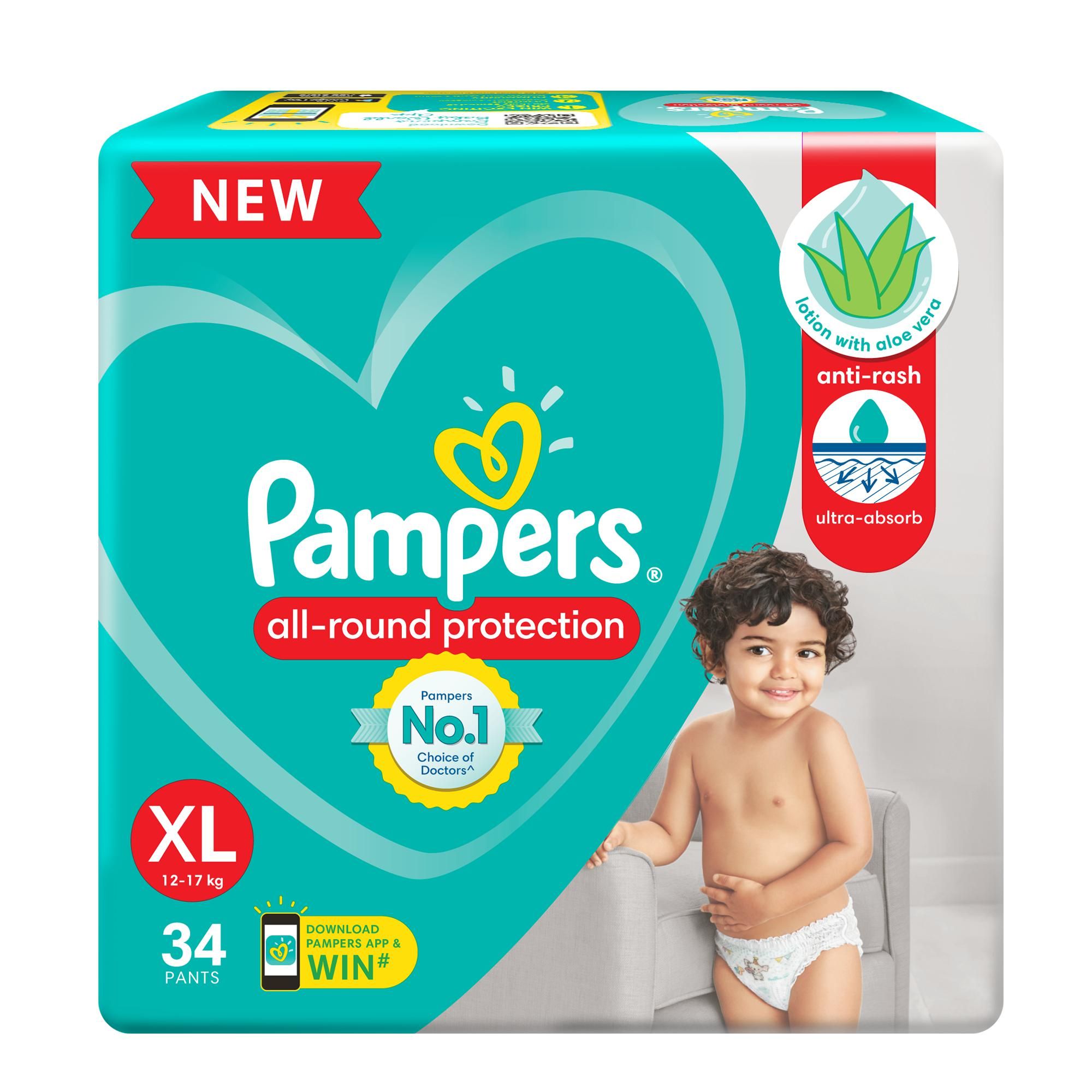Pampers All Round Protection Pants - XL - (12 - 17 kg) - 34 pcs