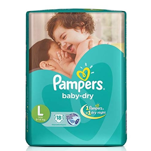 Pampers Baby Dry - L - (9 - 14 kg) - 18 PCS