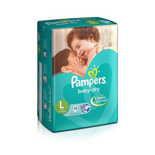 Pampers Baby Dry - L - (9 - 14 kg) - 18 PCS