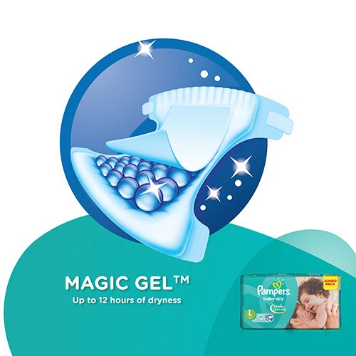 Pampers Baby Dry - L - (9 - 14 kg) - 5 PCS
