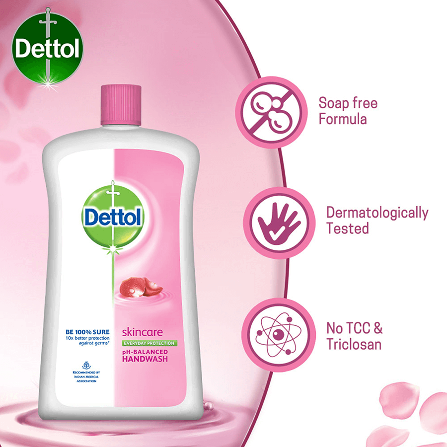 Dettol Skincare Hand Wash Liquid (Bottle) - 900 ml