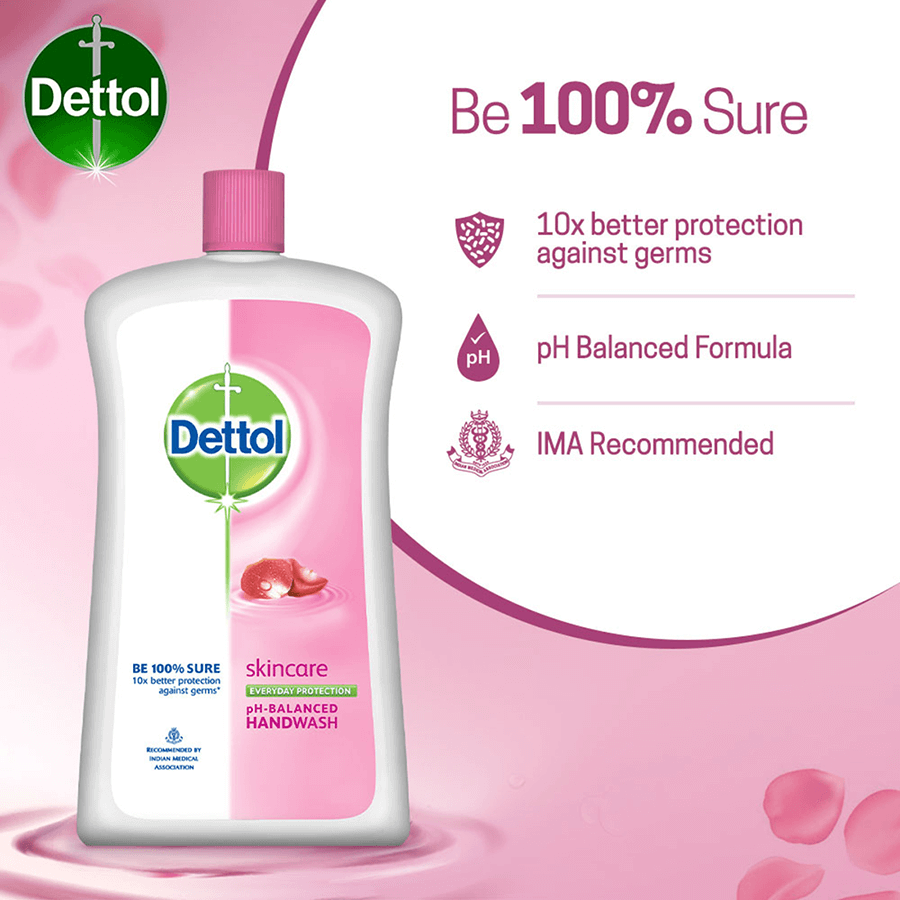 Dettol Skincare Hand Wash Liquid (Bottle) - 900 ml