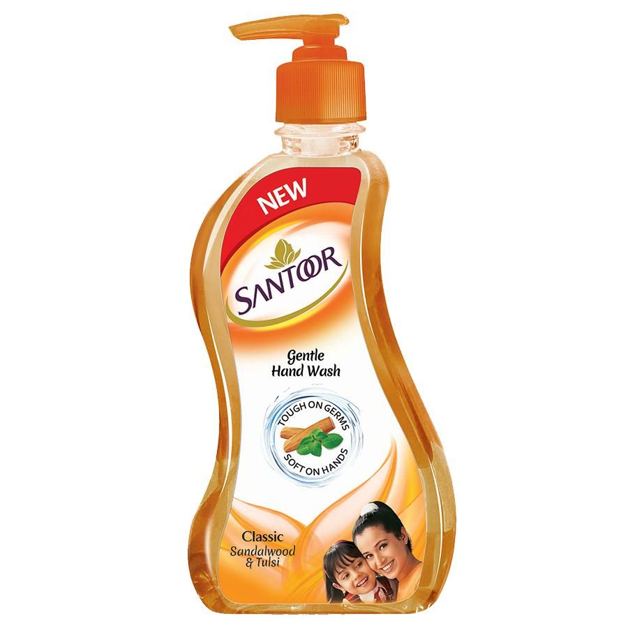 Santoor Classic Hand Wash (Pump) - 215 ml (Buy 1 Get 1 Free)