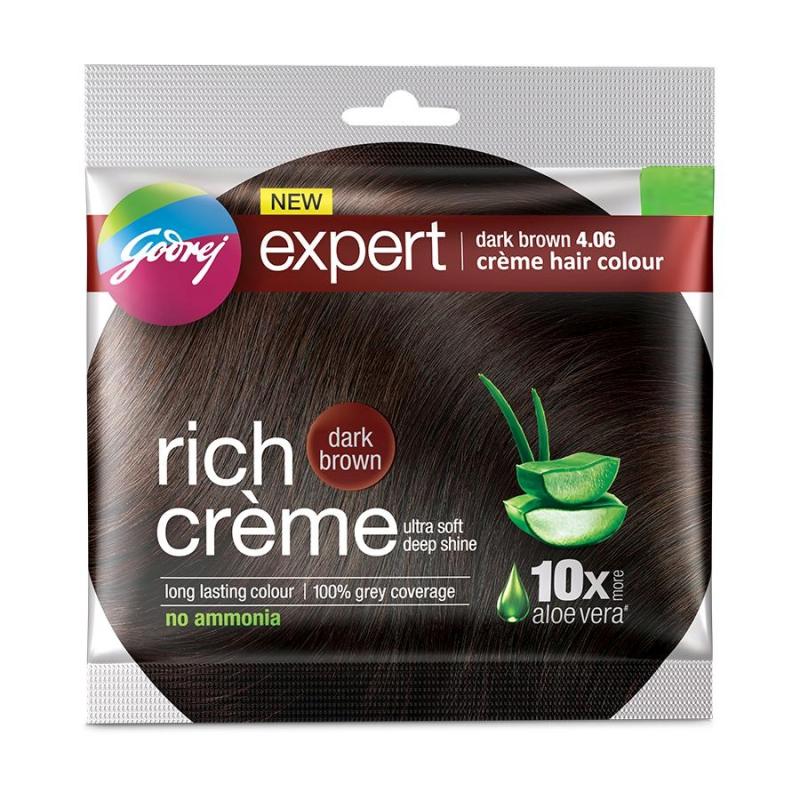 Godrej Expert Rich Creme- Dark Brown (4.06) Hair Colour - 20 ml