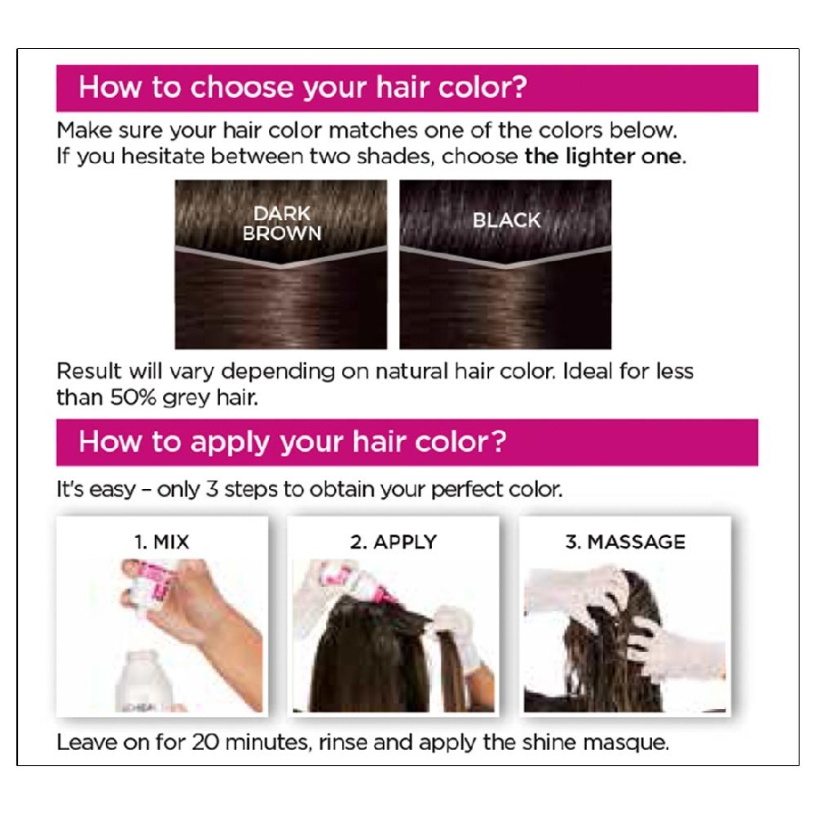 Loreal Paris Casting Creme Gloss Hair Colour - (400 Dark Brown) - 87.5 g + 72 ml