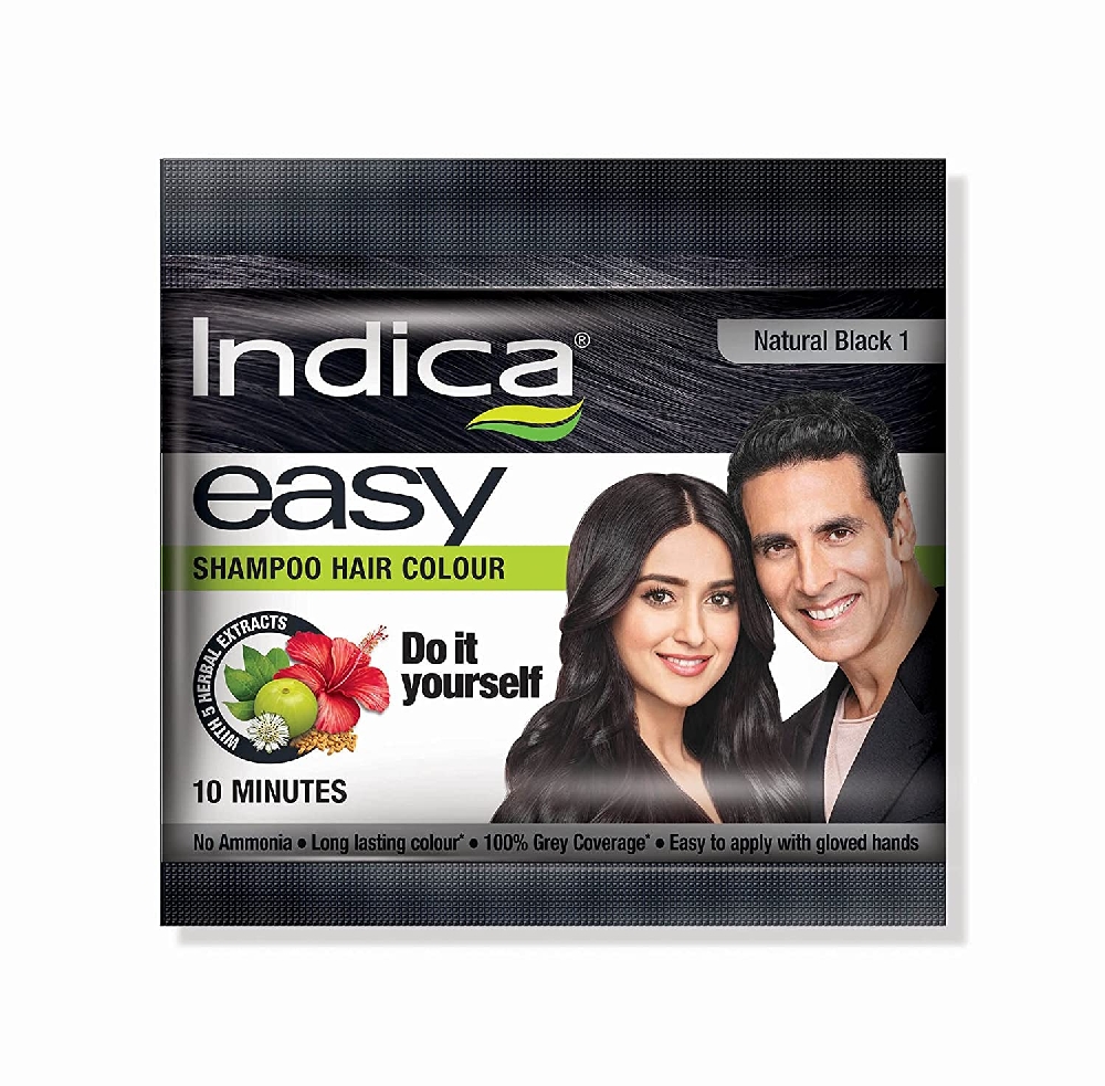Indica Easy Hair Colour - (Natural Black 1) - 25 ml