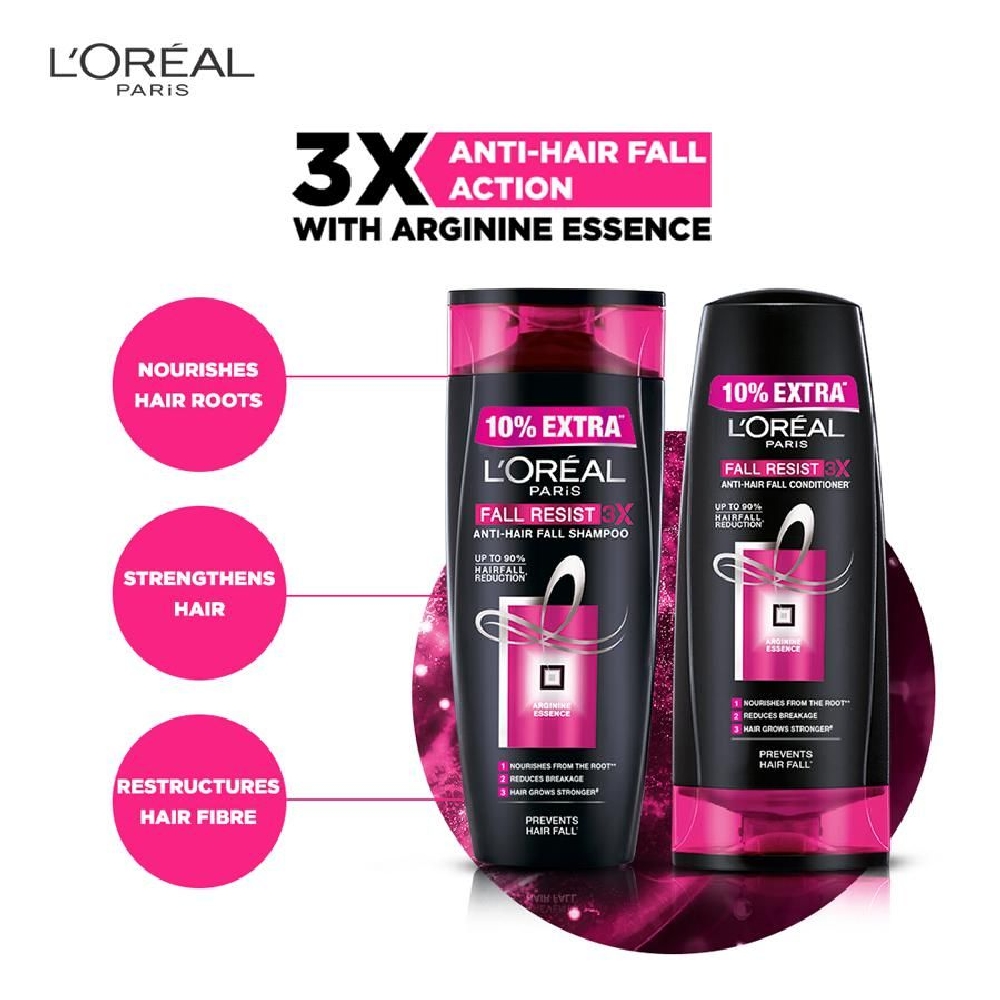 L'Oreal Paris Fall Resist 3X - Anti-Hairfall Shampoo - 360 ml