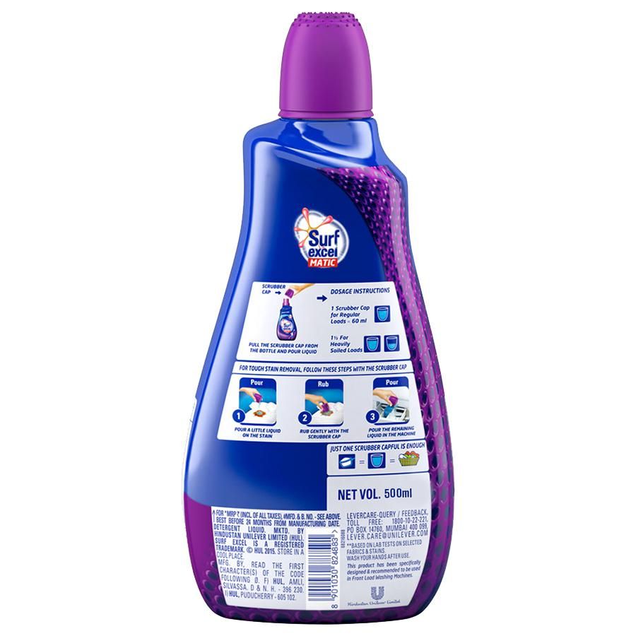 Surf Excel Matic Liquid Detergent Front Load - 500 ml (Bottle)