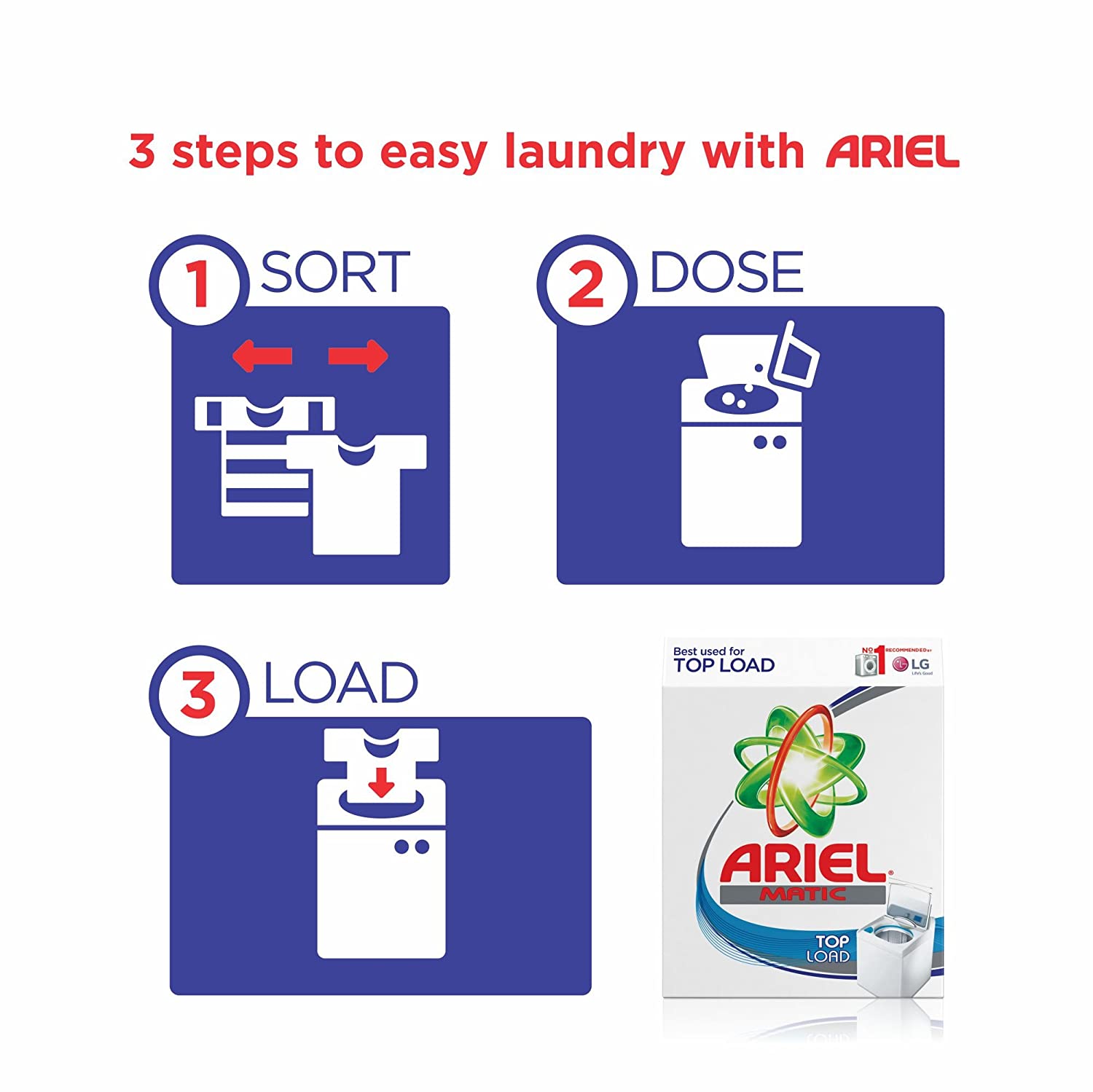 Ariel Matic Top Load Detergent Washing Powder - 1 kg