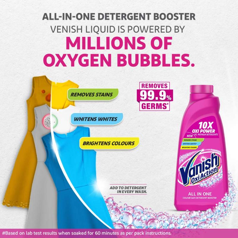 Vanish Oxi Action Liquid Detergent Booster - 800 ml