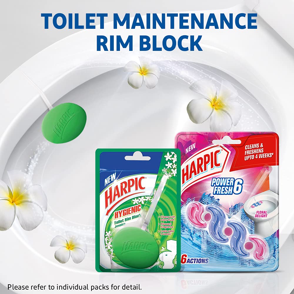 Harpic Hygienic Toilet Rim Block - Jasmine - 26 g