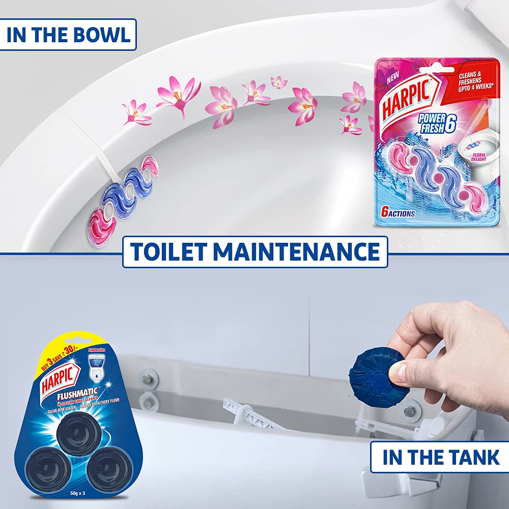 Harpic Hygienic Toilet Rim Block - Jasmine - 26 g