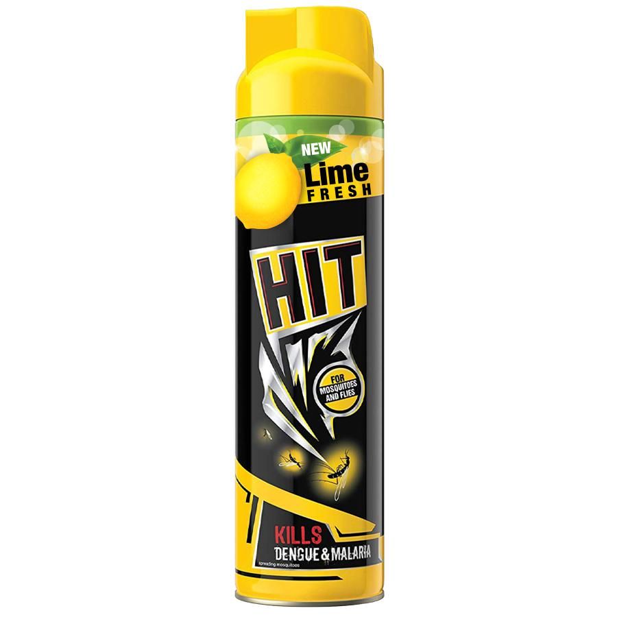 HIT Mosquito & Fly Killer Spray (Yellow) - Lime Fragrance - 625 ml