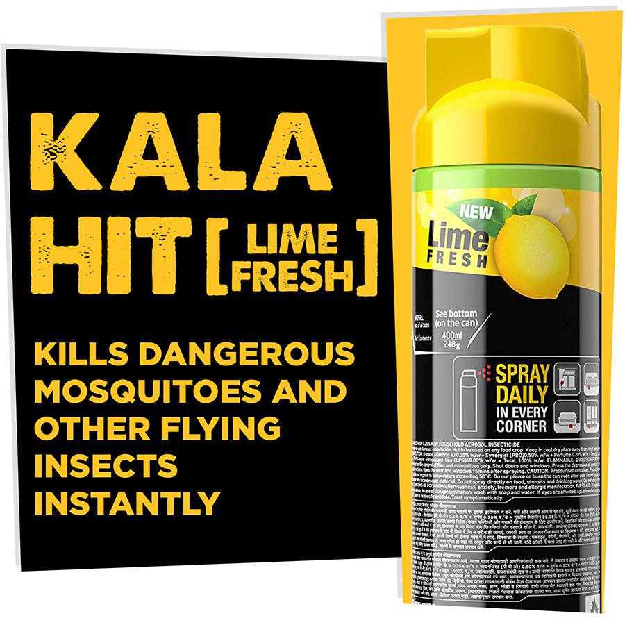 HIT Mosquito & Fly Killer Spray (Yellow) - Lime Fragrance - 625 ml