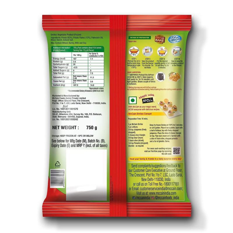 McCain Smiles - 750 g