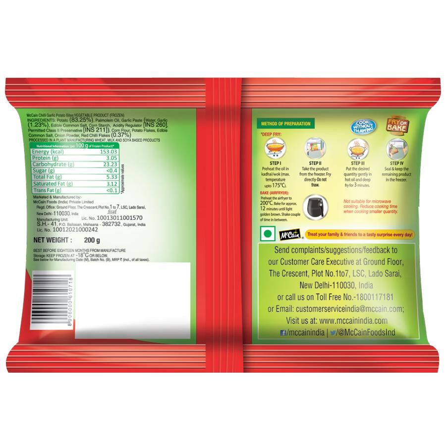 McCain Chilli Garlic Potato Bites - 200 g