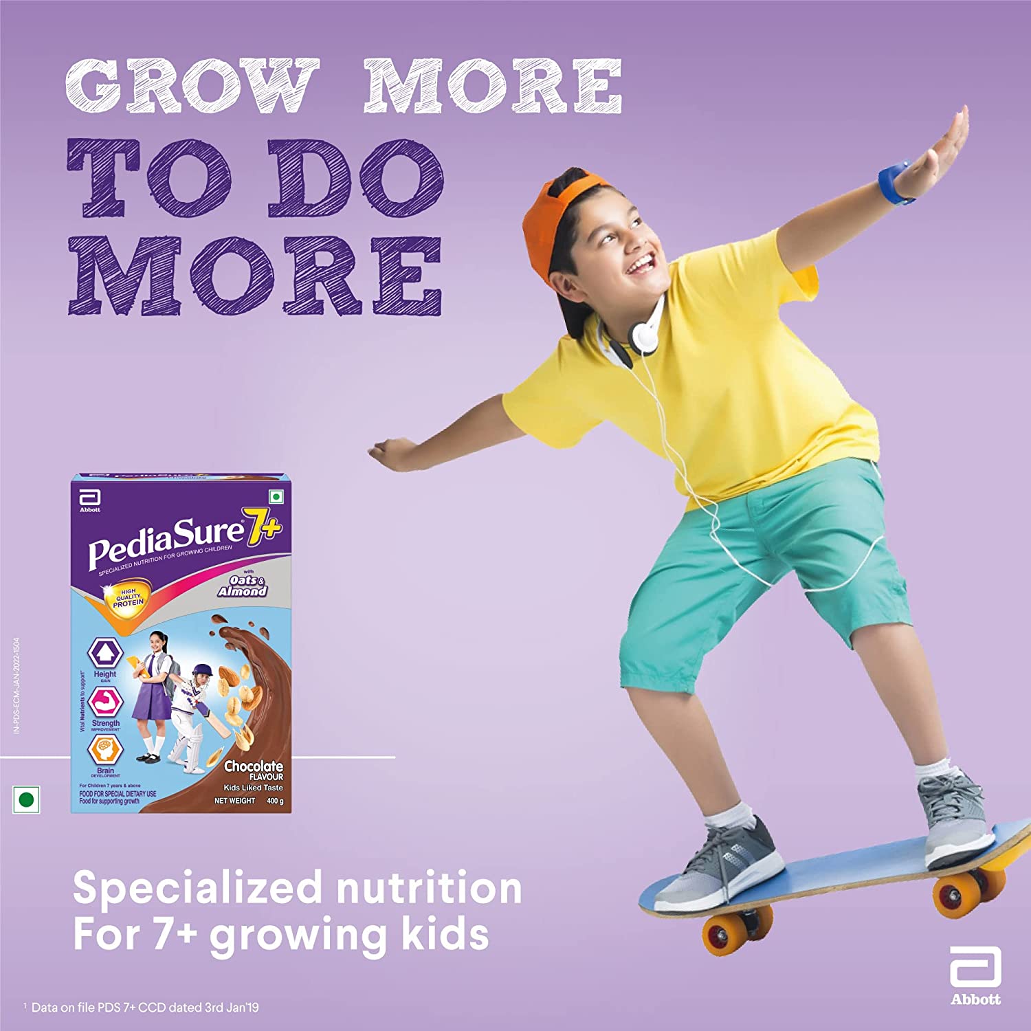 Pediasure 7 Plus Chocolate Flavour Powder - 400 g